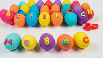 Toy Video: ABC Phonics with Play Doh Surprise Eggs