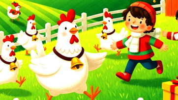 Kids and Chickens Sing Jingle Bells in a Winter Wonderland!