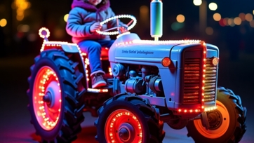 Kids Drive Tractors Full of Jingle Bells!
