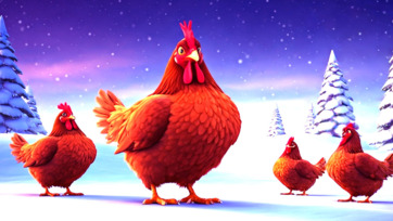 Snowy Jingle Bells Adventure with Kids and Chickens